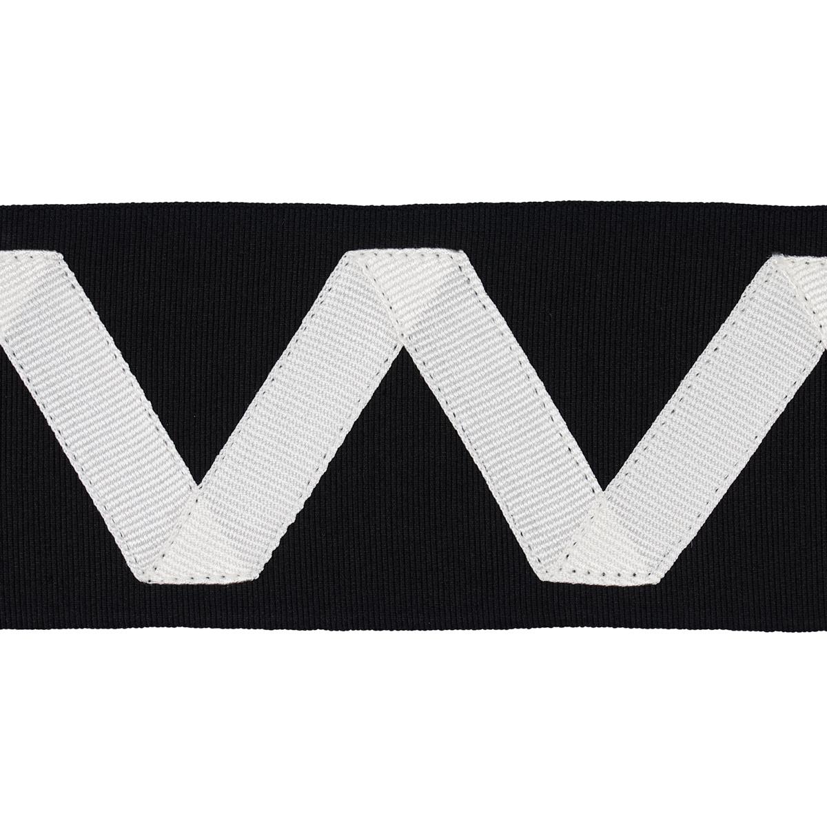 LEGERE APPLIQUE TAPE IVORY ON BLACK