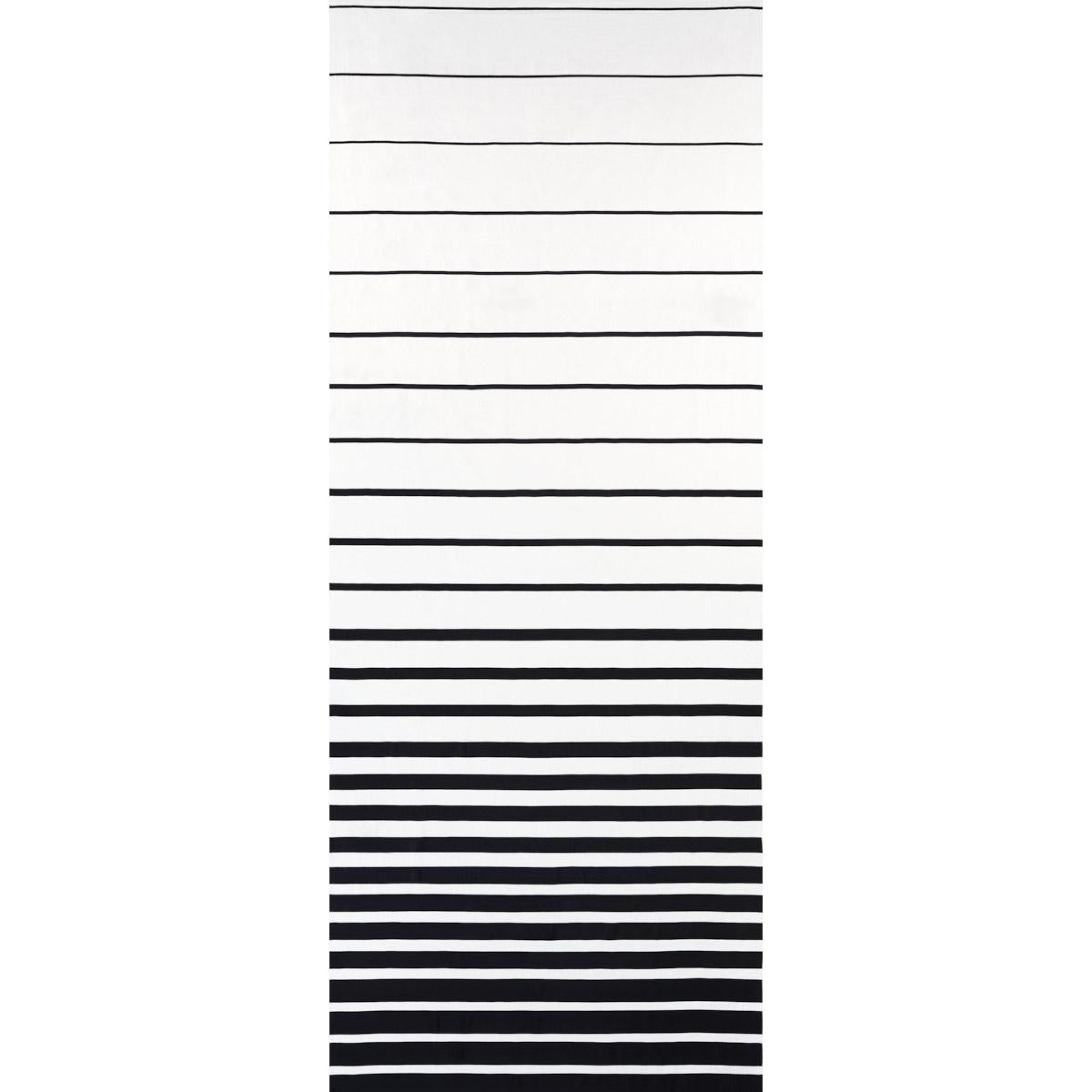 RIBBON APPLIQUE PANEL BLACK ON IVORY