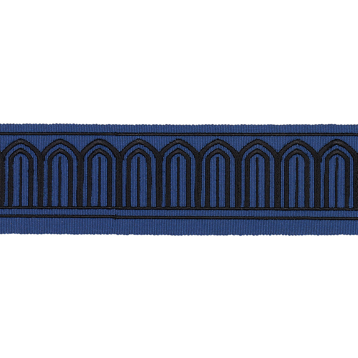 ARCHES EMBROIDERED TAPE MEDIUM BLACK ON NAVY