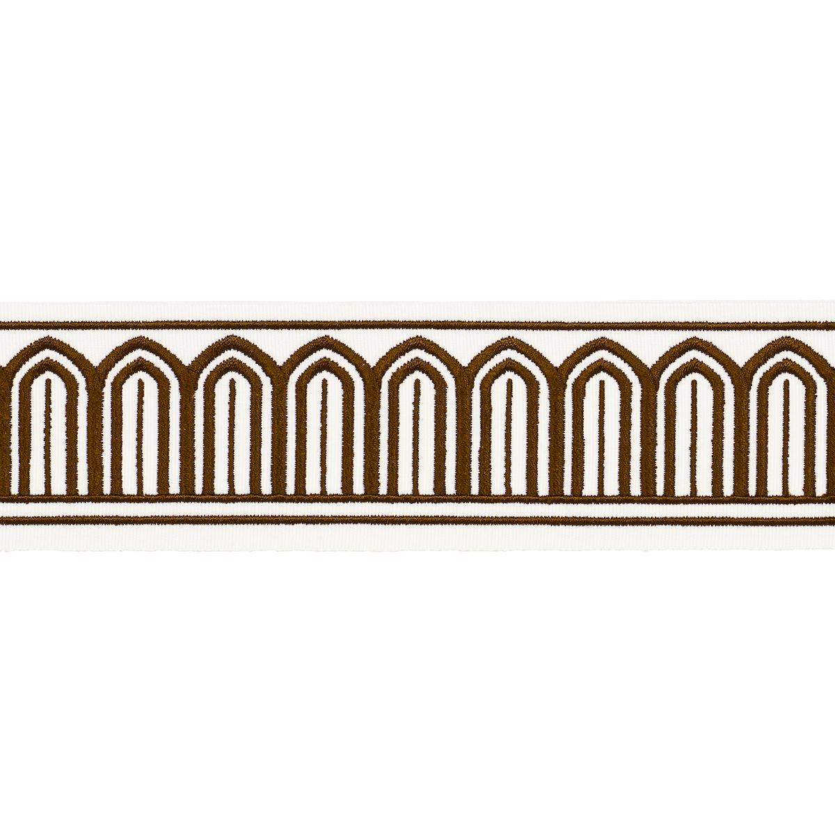 ARCHES EMBROIDERED TAPE MEDIUM BROWN
