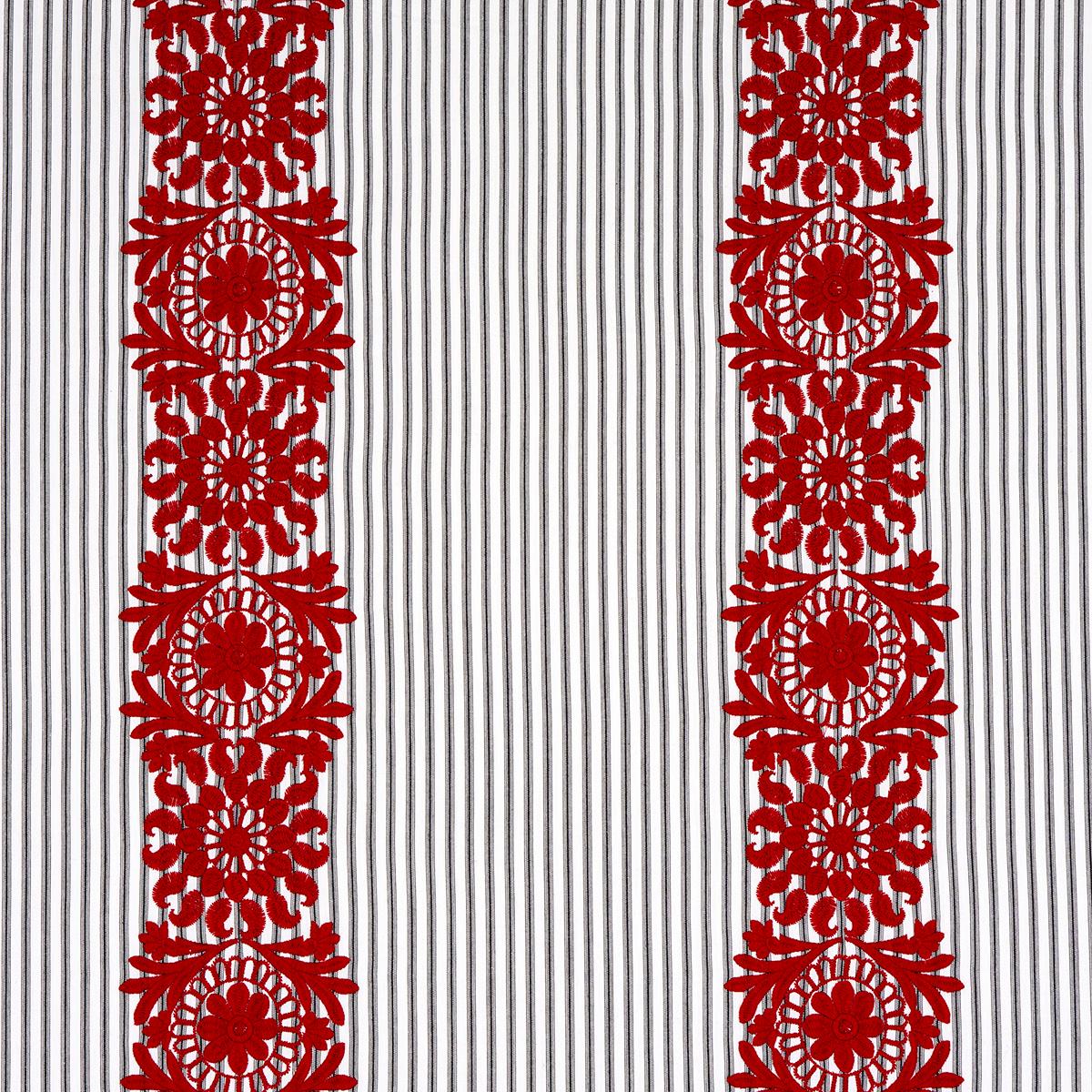 Joelle StripeÂ  RED ON BLACK