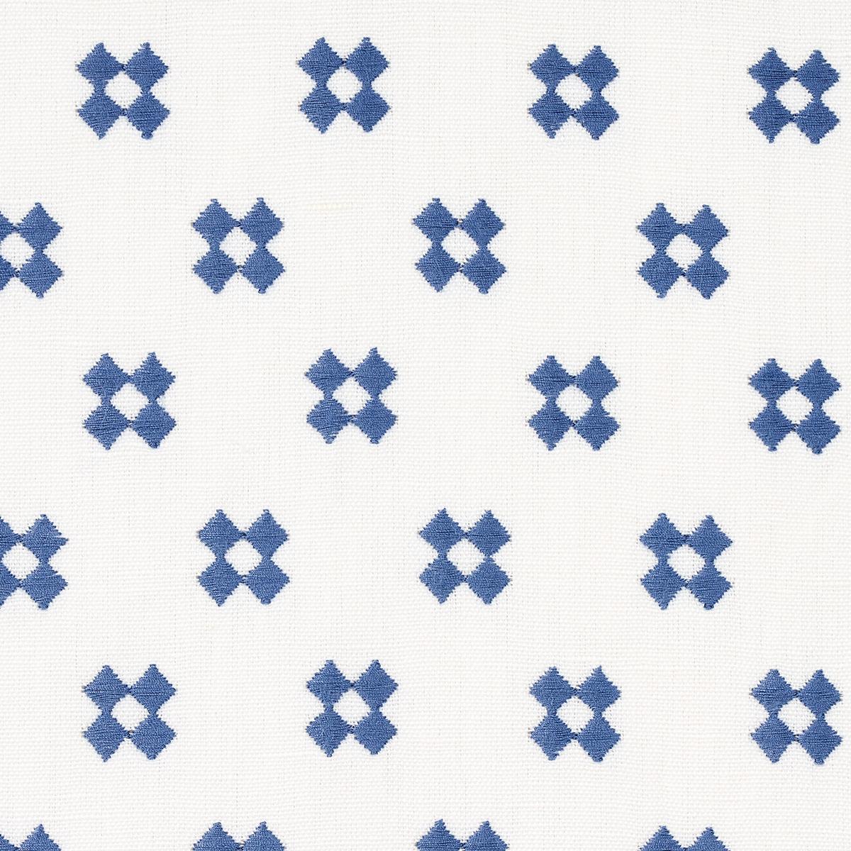 THANDIE EMBROIDERY BLUE ON IVORY
