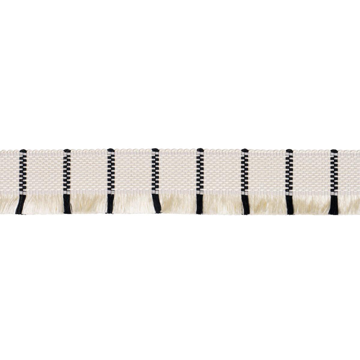 FRANCES SILK FRINGE BLACK AND WHITE