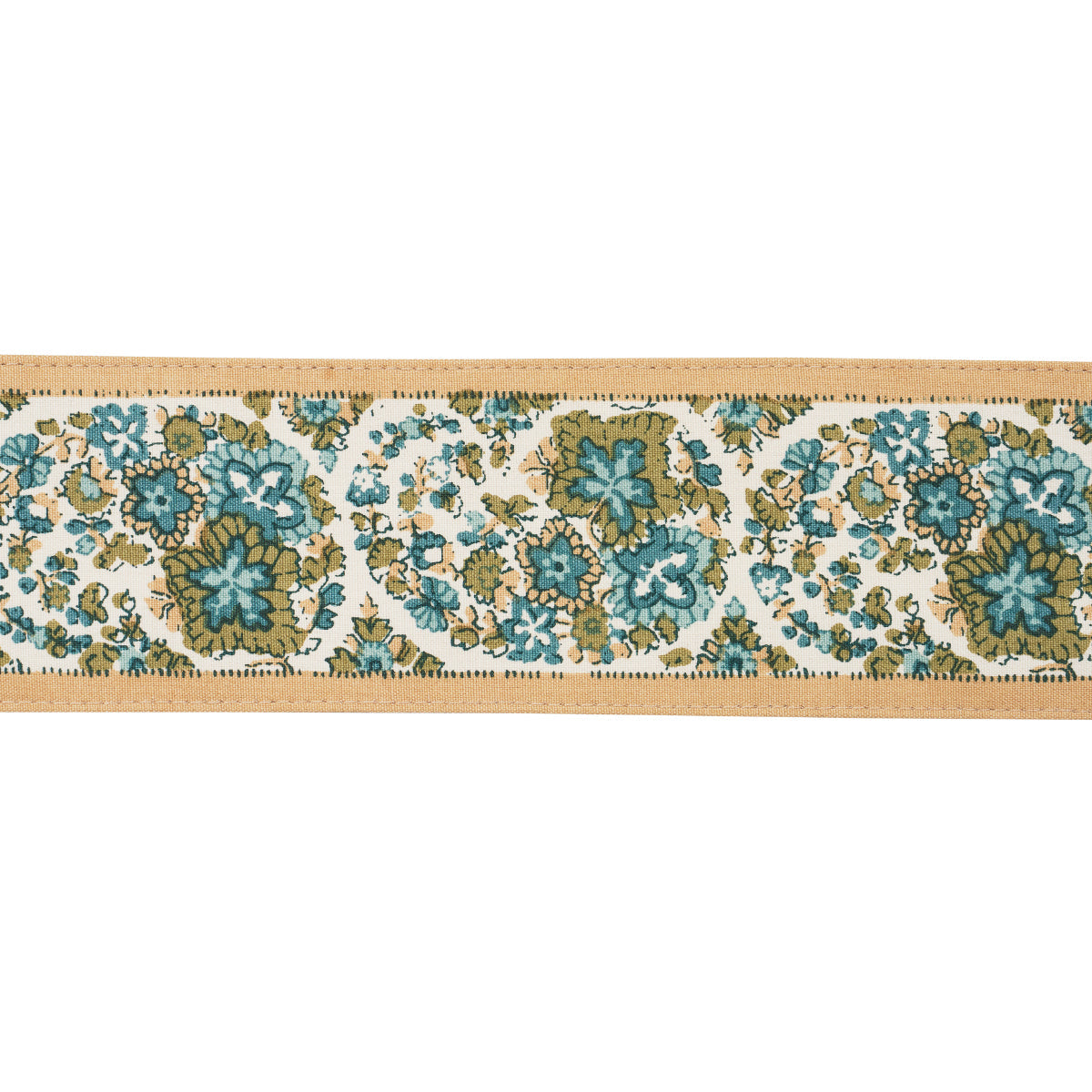 INES PAISLEY TRIM MINERAL & TEAL