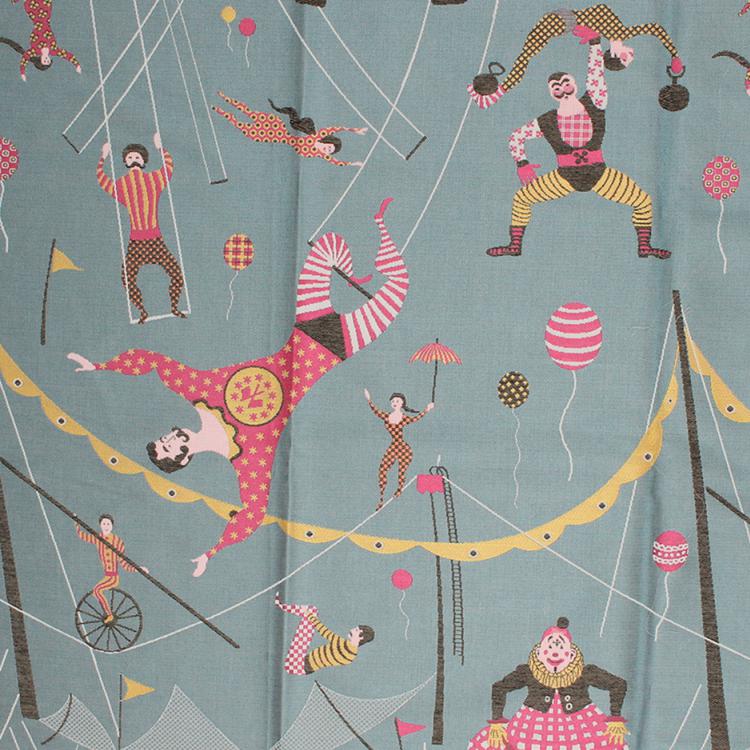 Rm Coco Circus Friends Teal Fabric | Atlanta Fabrics