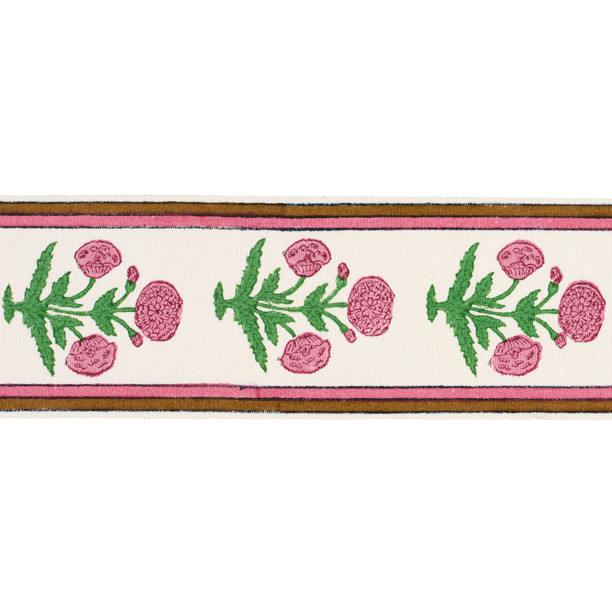POPPY HAND BLOCK TRIM PINK