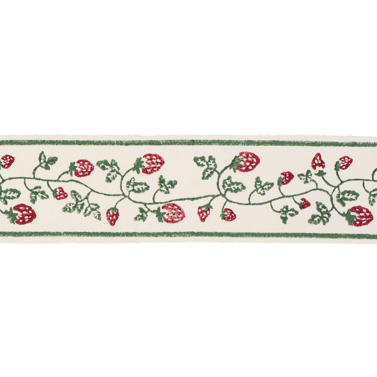 STRAWBERRY TRAIL HAND BLOCK TRIM DARK GREEN