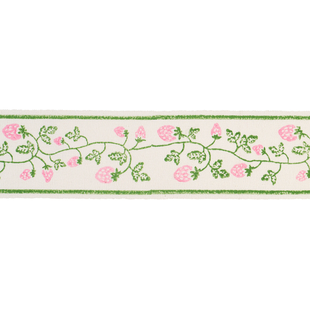 STRAWBERRY TRAIL HAND BLOCK TRIM GREEN