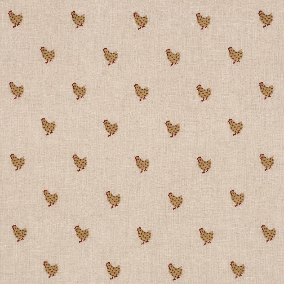 BETSY'S CHICKEN EMBROIDERY NATURAL