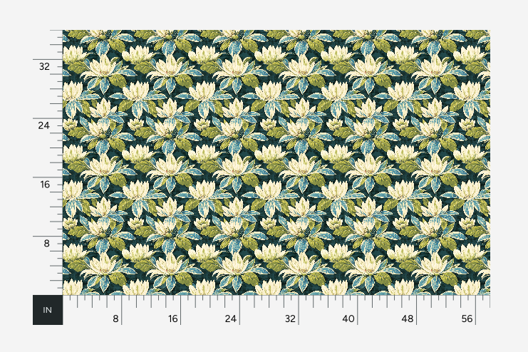 Atlanta Fabrics Swamp Magnolia Peacock Fabric | Atlanta Fabrics