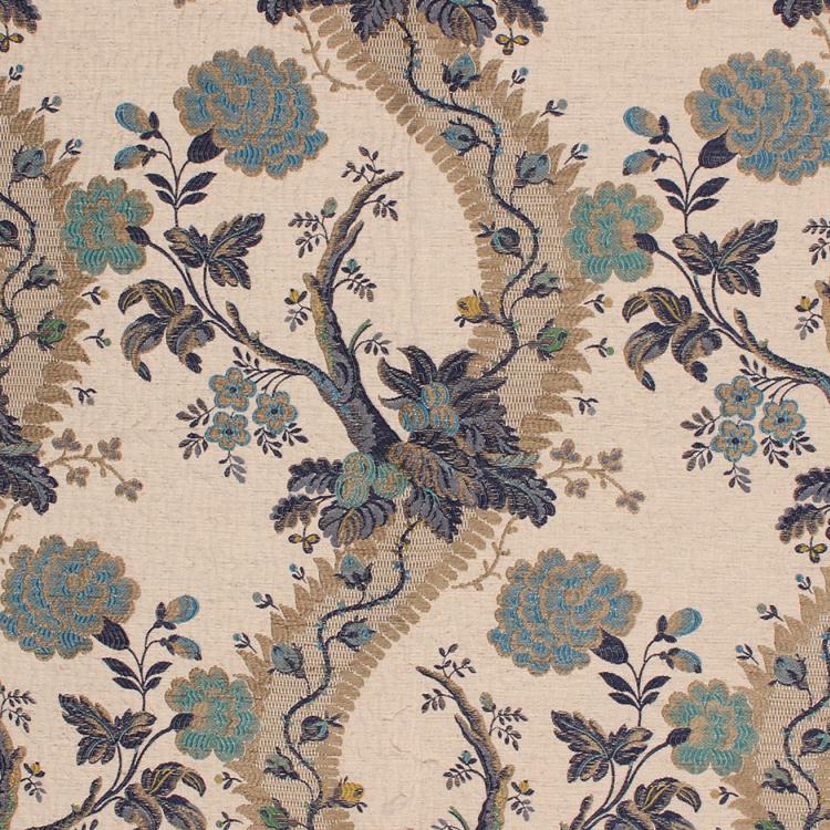 Rm Coco Balmoral Garden Indigo FR Fabric | Atlanta Fabrics