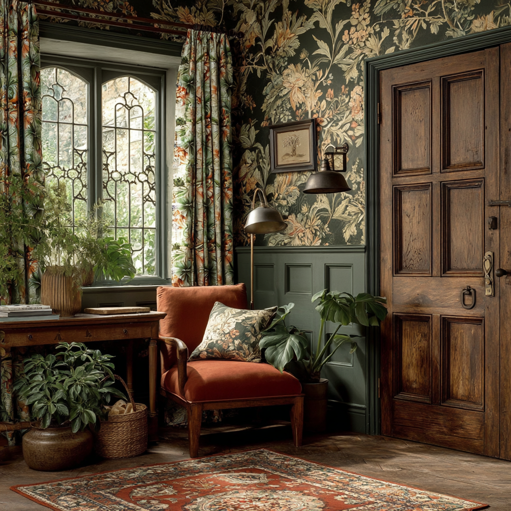 Atlanta Fabrics All The Flowers Emerald Fabric | Atlanta Fabrics