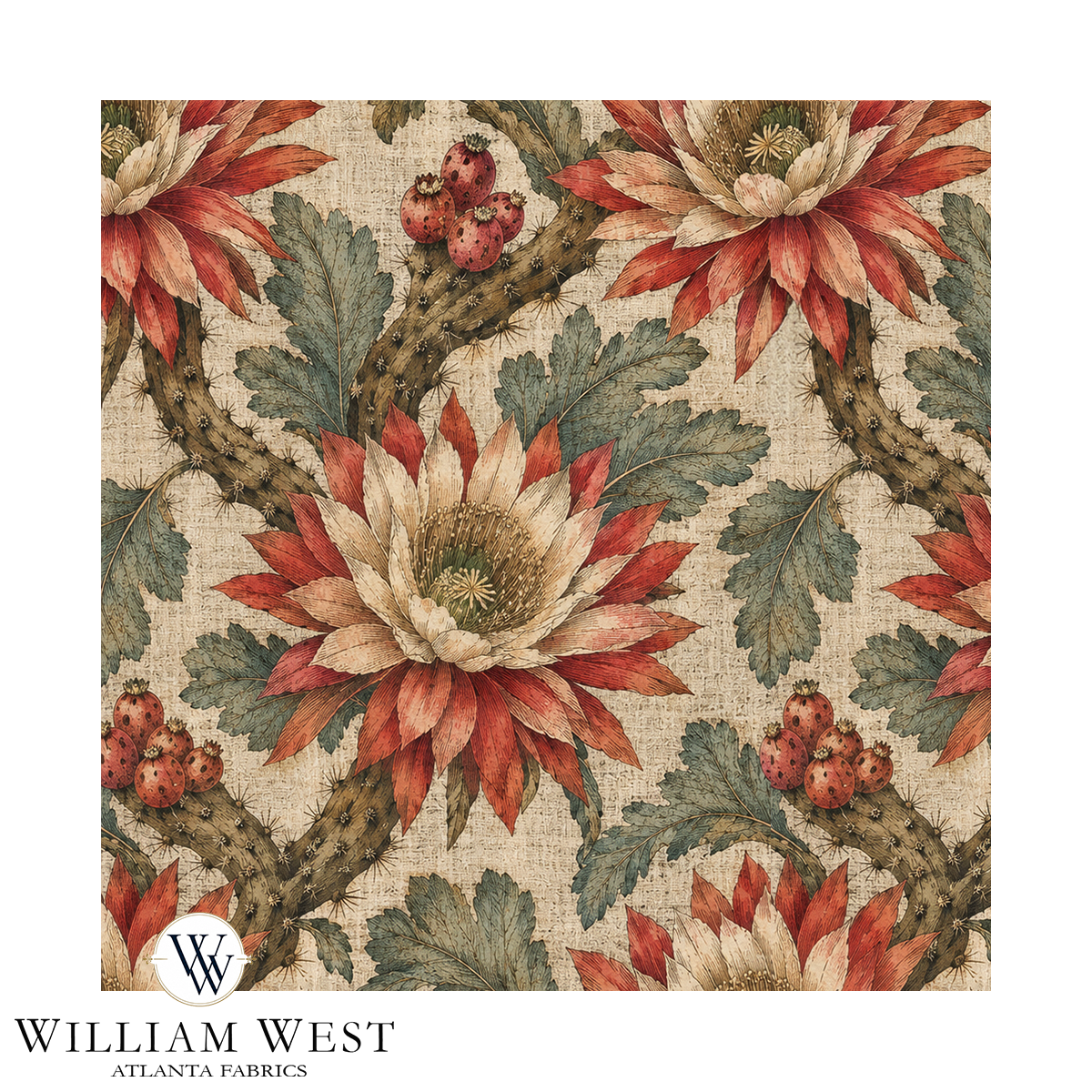 Atlanta Fabrics Arid Splendor Red Fabric | Atlanta Fabrics