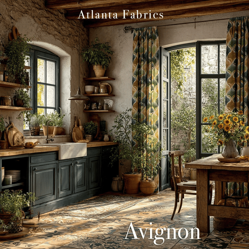 Atlanta Fabrics Avignon Gold Fabric | Atlanta Fabrics
