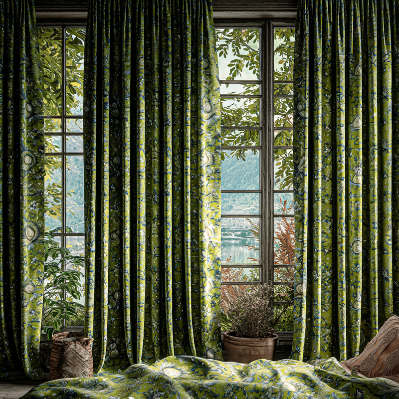 Atlanta Fabrics Biblioteca Nacional Lime Fabric | Atlanta Fabrics