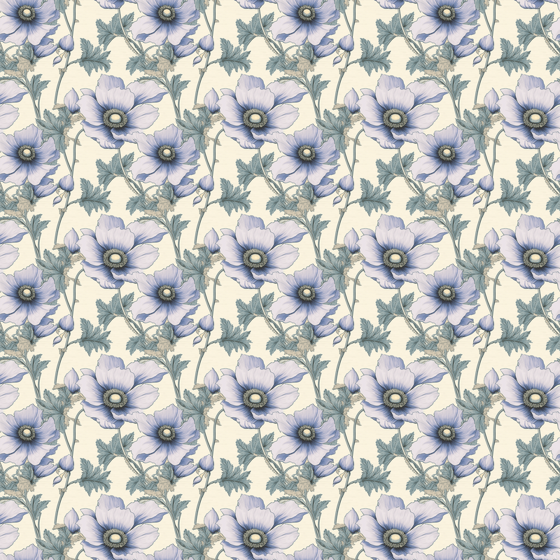 Atlanta Fabrics Cashmere Brownie Cornflower Fabric | Atlanta Fabrics
