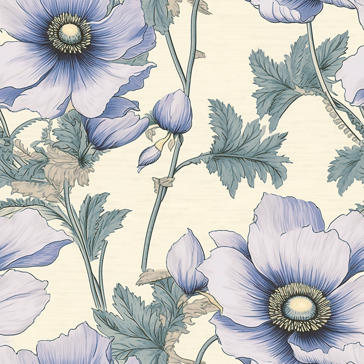 Atlanta Fabrics Cashmere Brownie Cornflower Fabric | Atlanta Fabrics