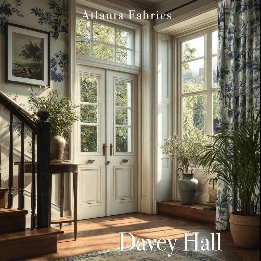 Atlanta Fabrics Davey Hall Mint Fabric | Atlanta Fabrics