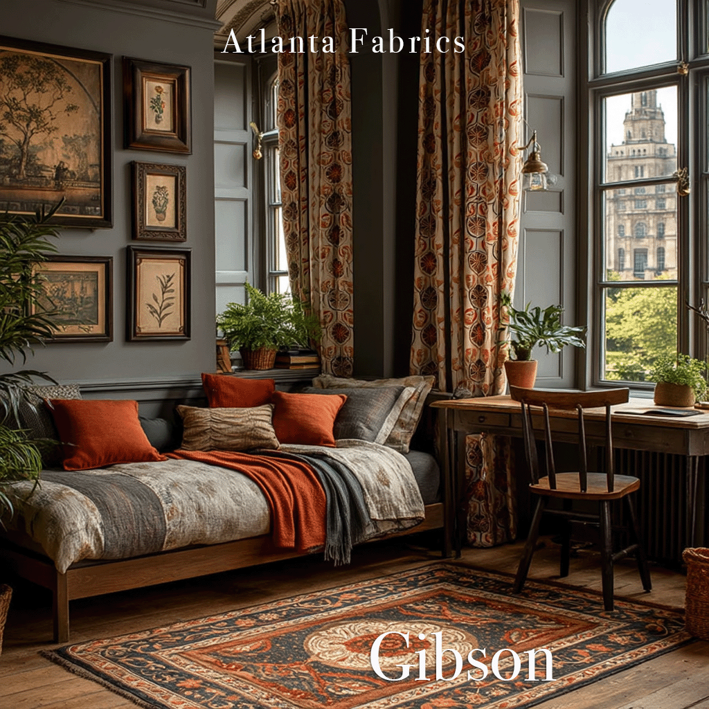 Atlanta Fabrics Gibson Terracotta Fabric | Atlanta Fabrics