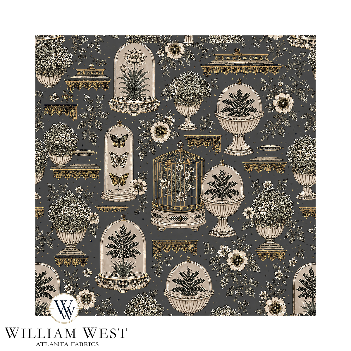 Atlanta Fabrics Glensheen Graphite Fabric | Atlanta Fabrics