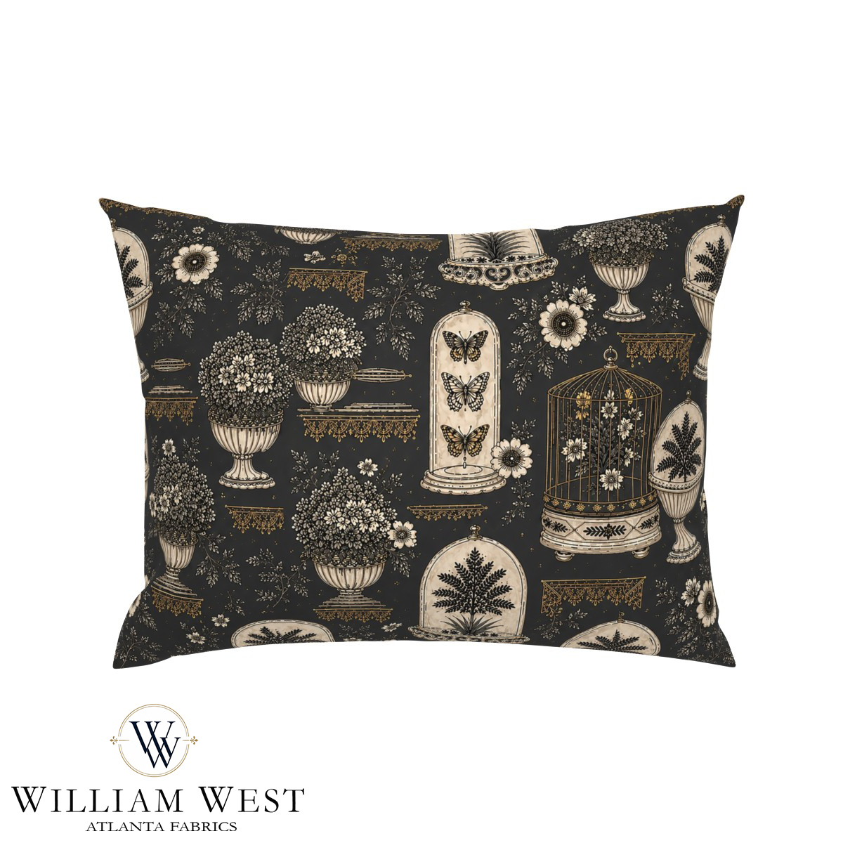 Atlanta Fabrics Glensheen Noir Fabric | Atlanta Fabrics