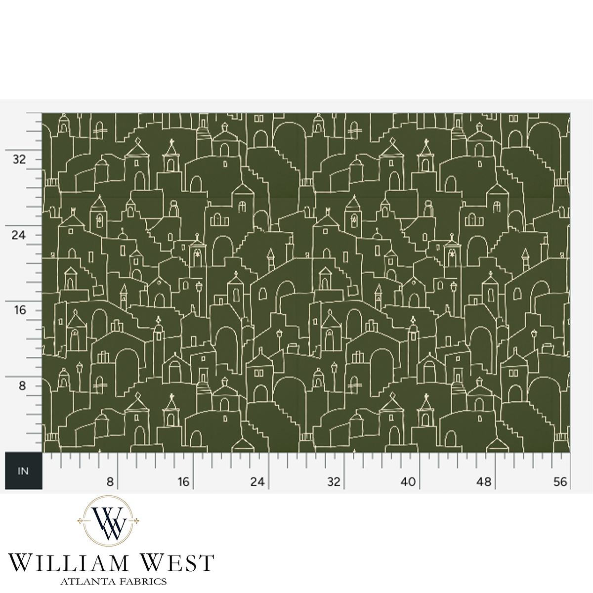 Atlanta Fabrics Hilltown Olive Fabric | Atlanta Fabrics