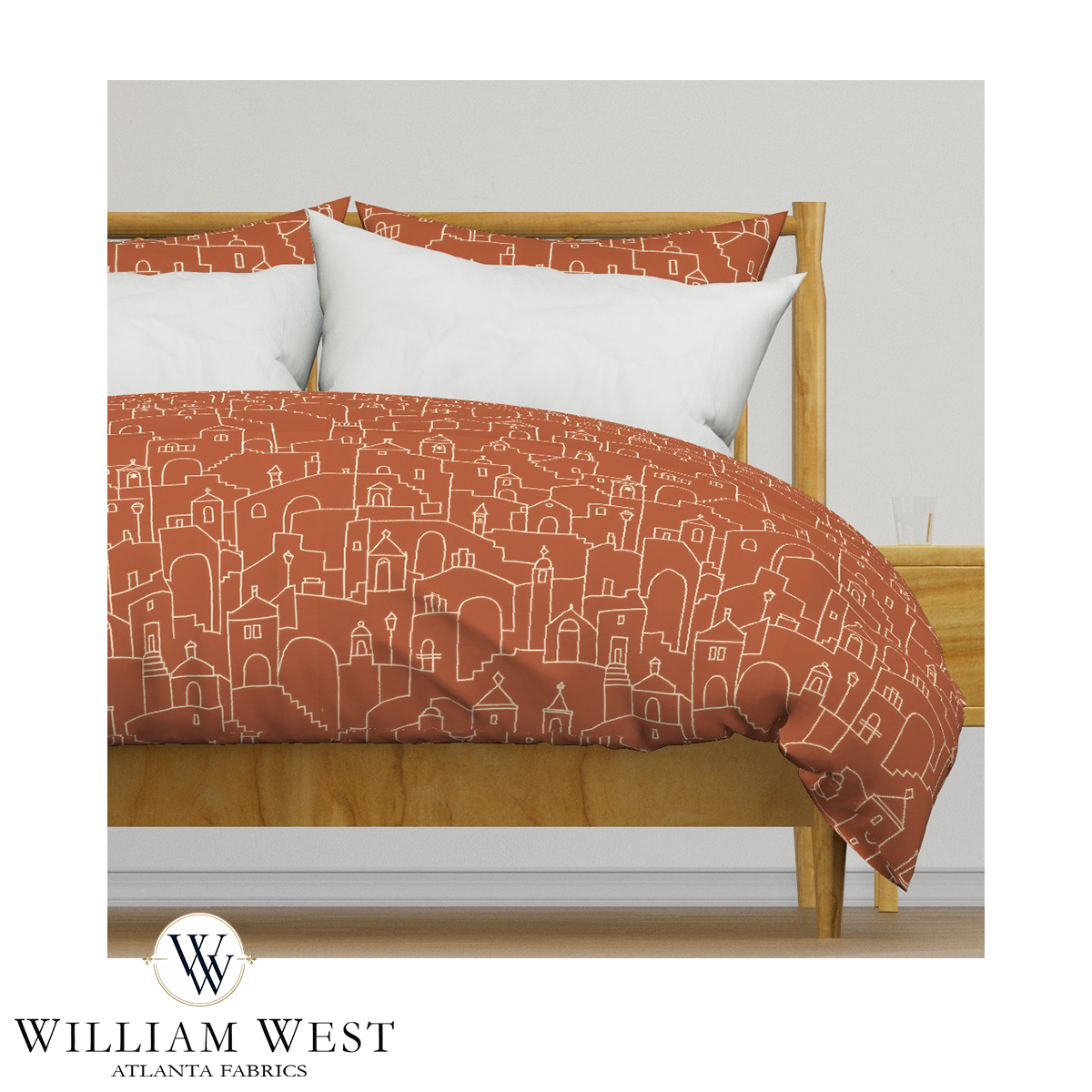 Atlanta Fabrics Hilltown Terracotta Fabric | Atlanta Fabrics