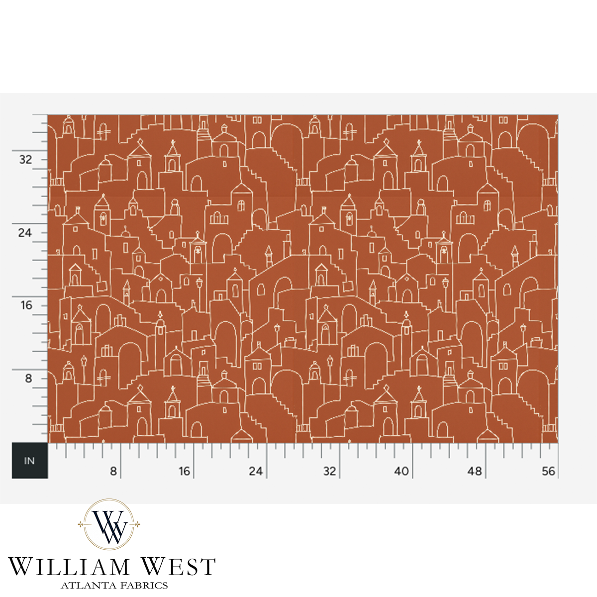 Atlanta Fabrics Hilltown Terracotta Fabric | Atlanta Fabrics