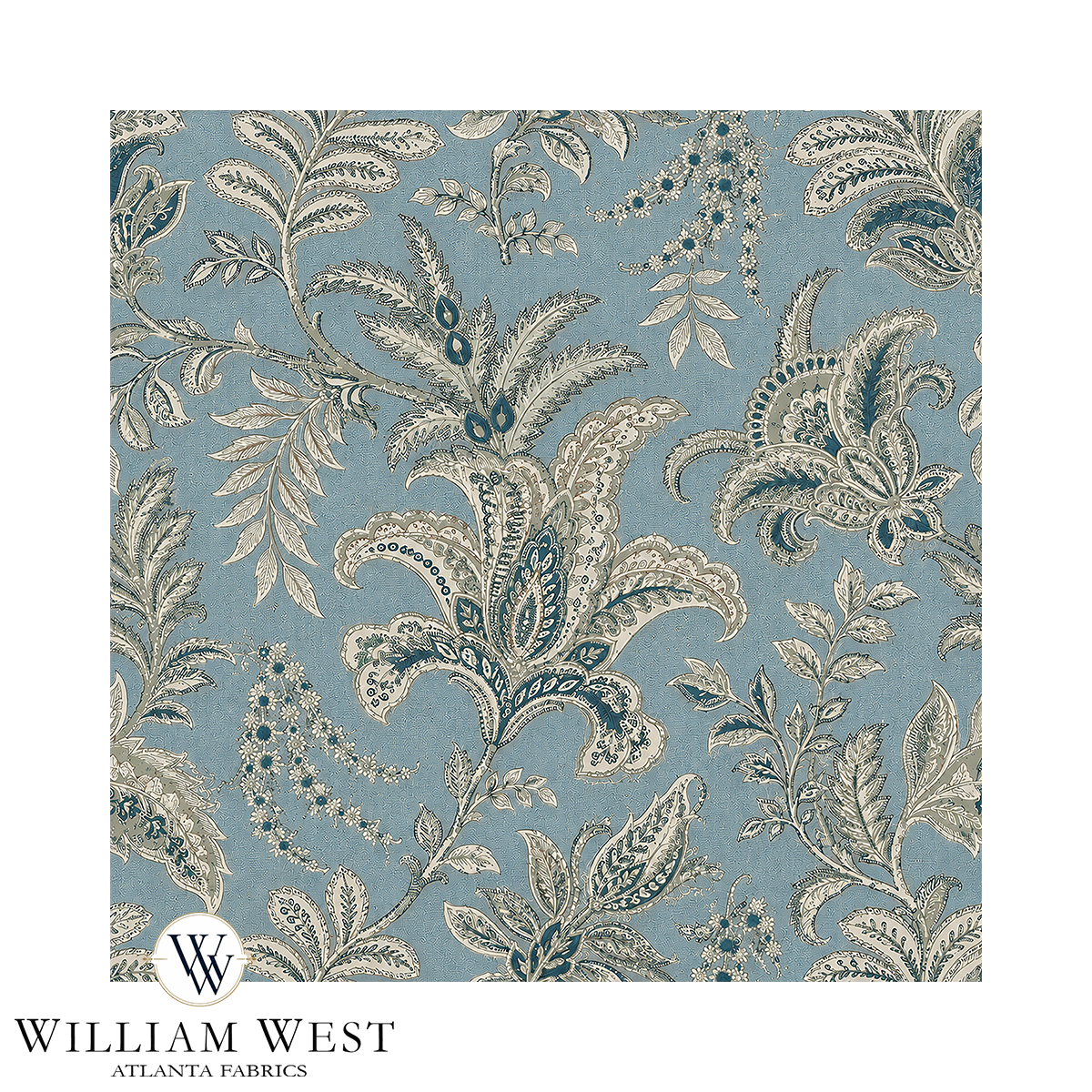 Indienne Paisley Blue Wallpaper