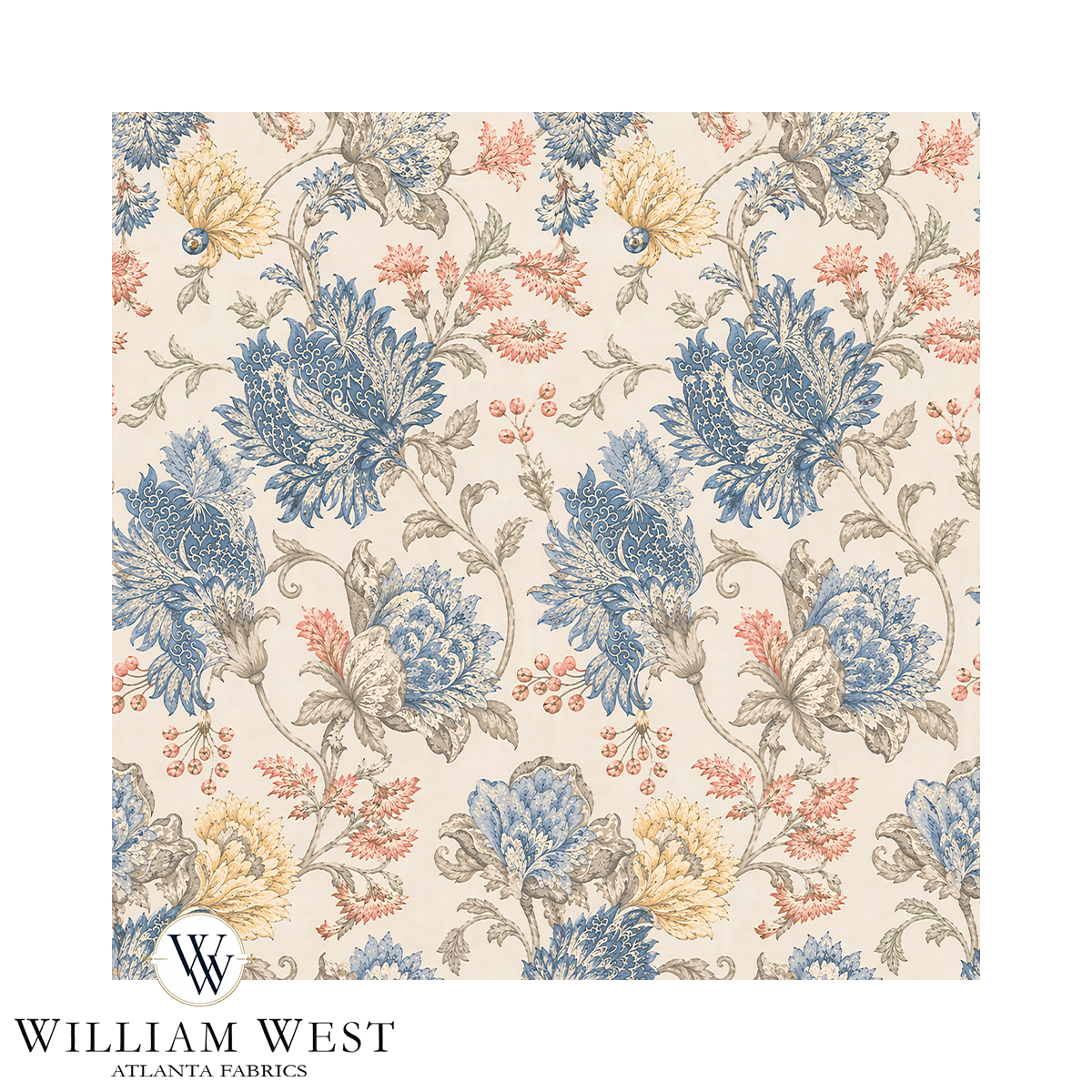 Atlanta Fabrics Infamous French Bleu Fabric | Atlanta Fabrics