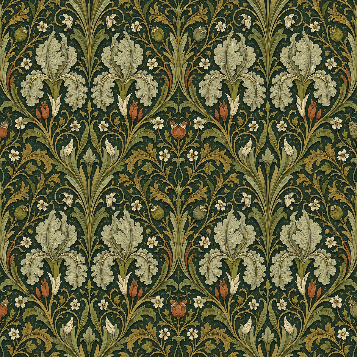 Atlanta Fabrics Iris Arabesque Celery Fabric | Atlanta Fabrics