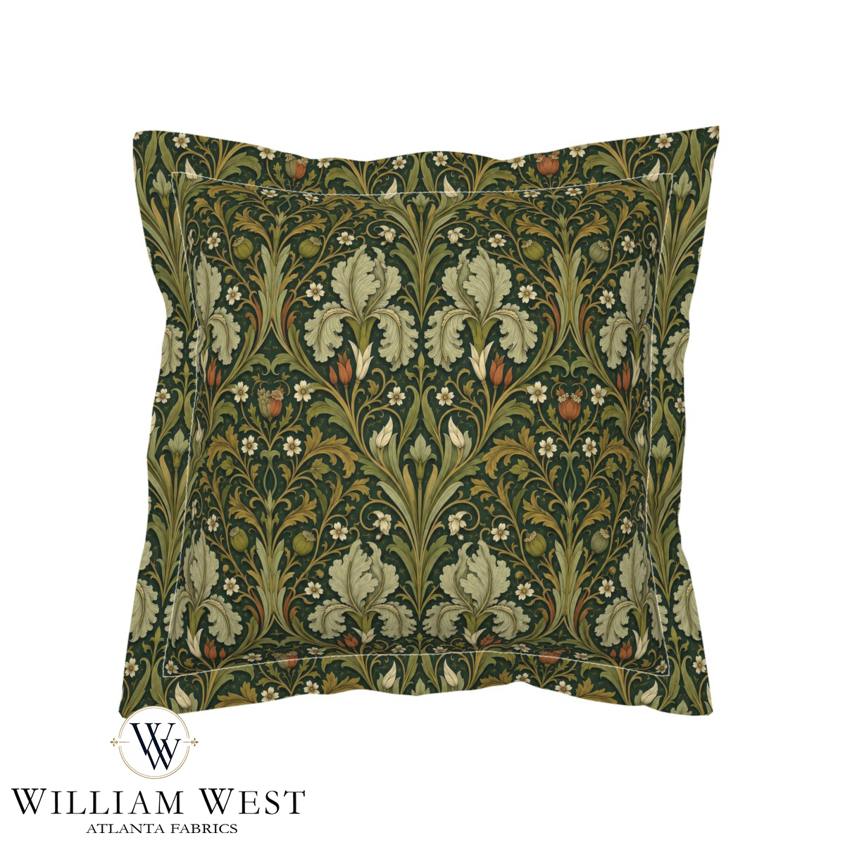 Atlanta Fabrics Iris Arabesque Celery Fabric | Atlanta Fabrics