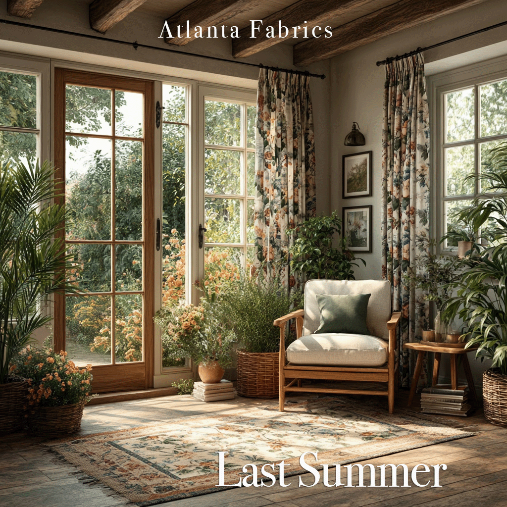 Atlanta Fabrics Last Summer Ivory Fabric | Atlanta Fabrics