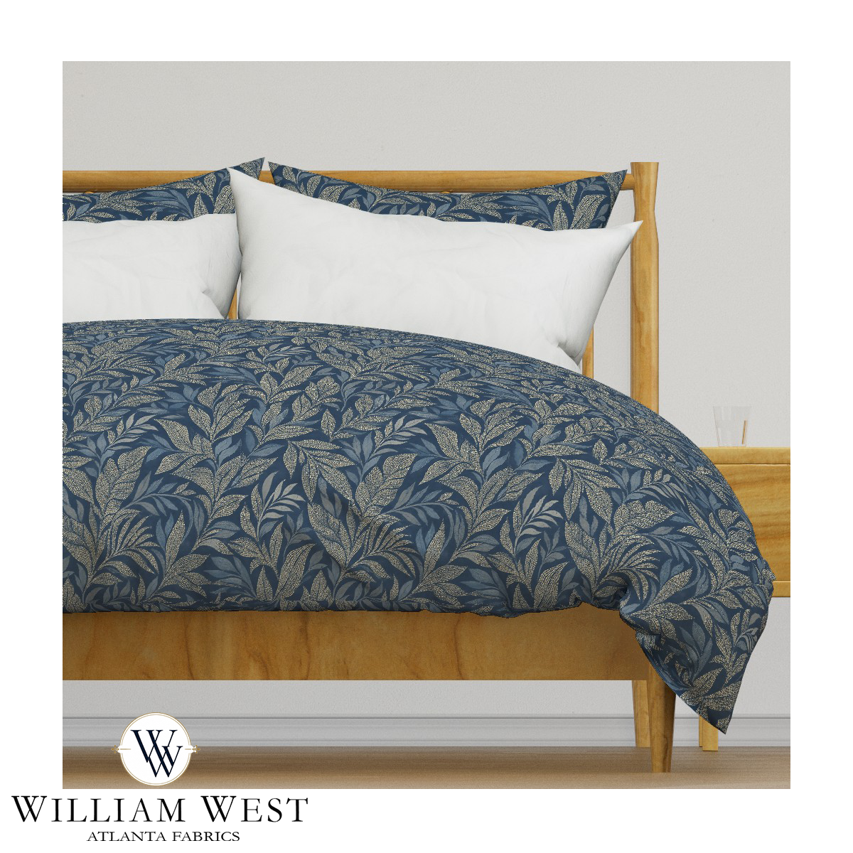 Atlanta Fabrics Lundgren Navy Fabric | Atlanta Fabrics
