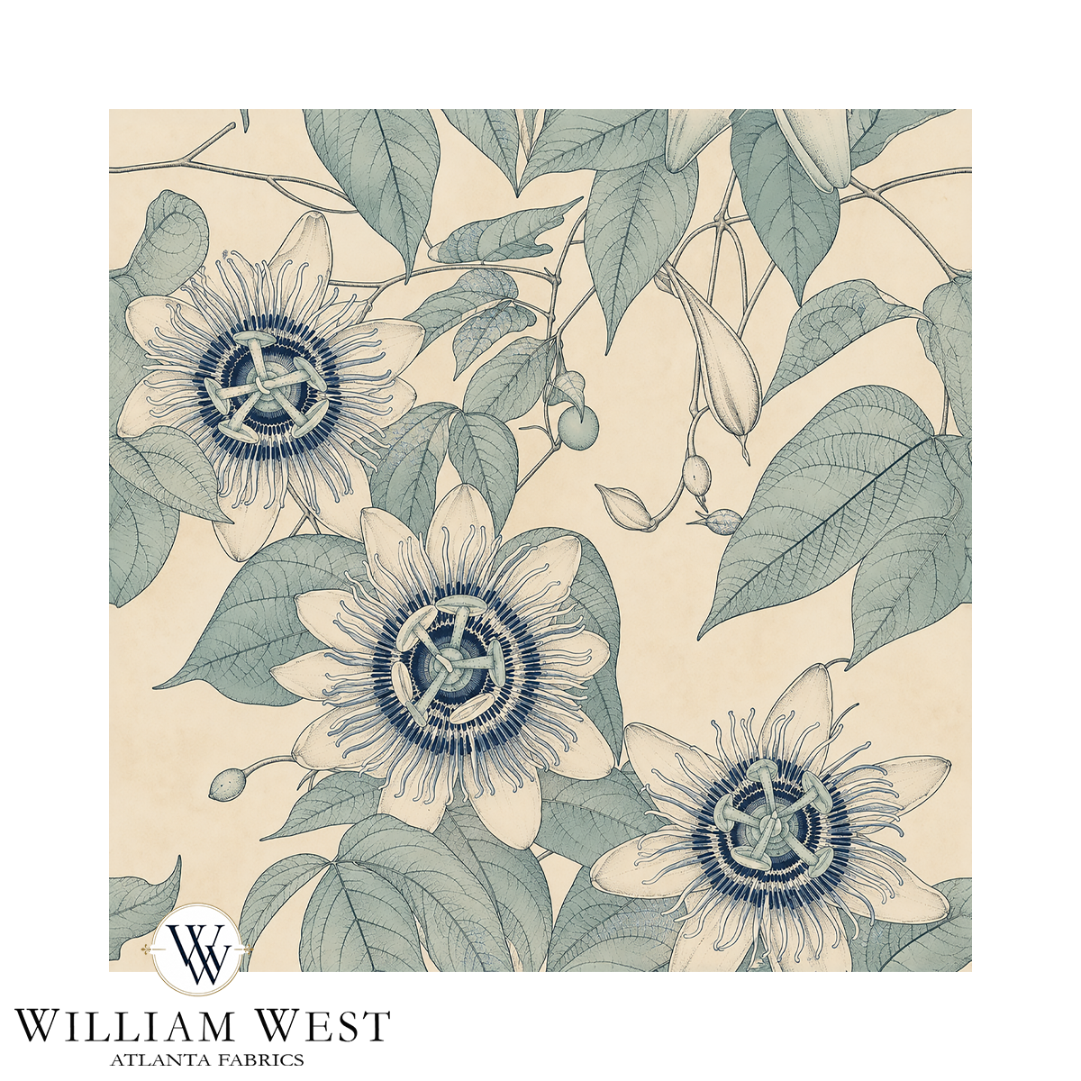 Meadow Arcade Seafoam Wallpaper