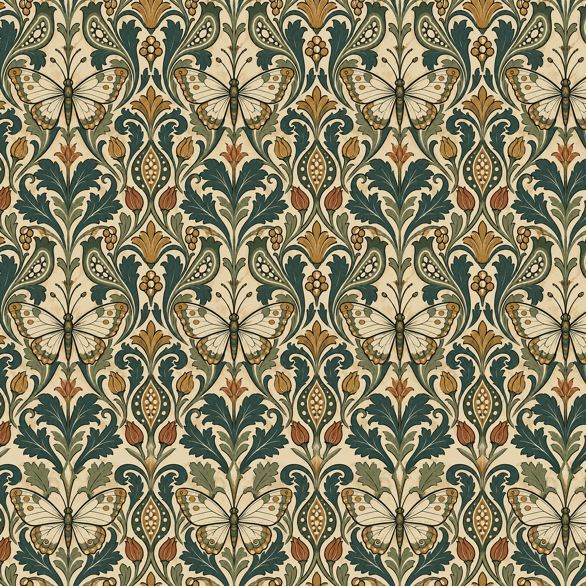 Atlanta Fabrics Meet Me At The Fair Ochre Wallpaper Wallpaper | Atlanta Fabrics