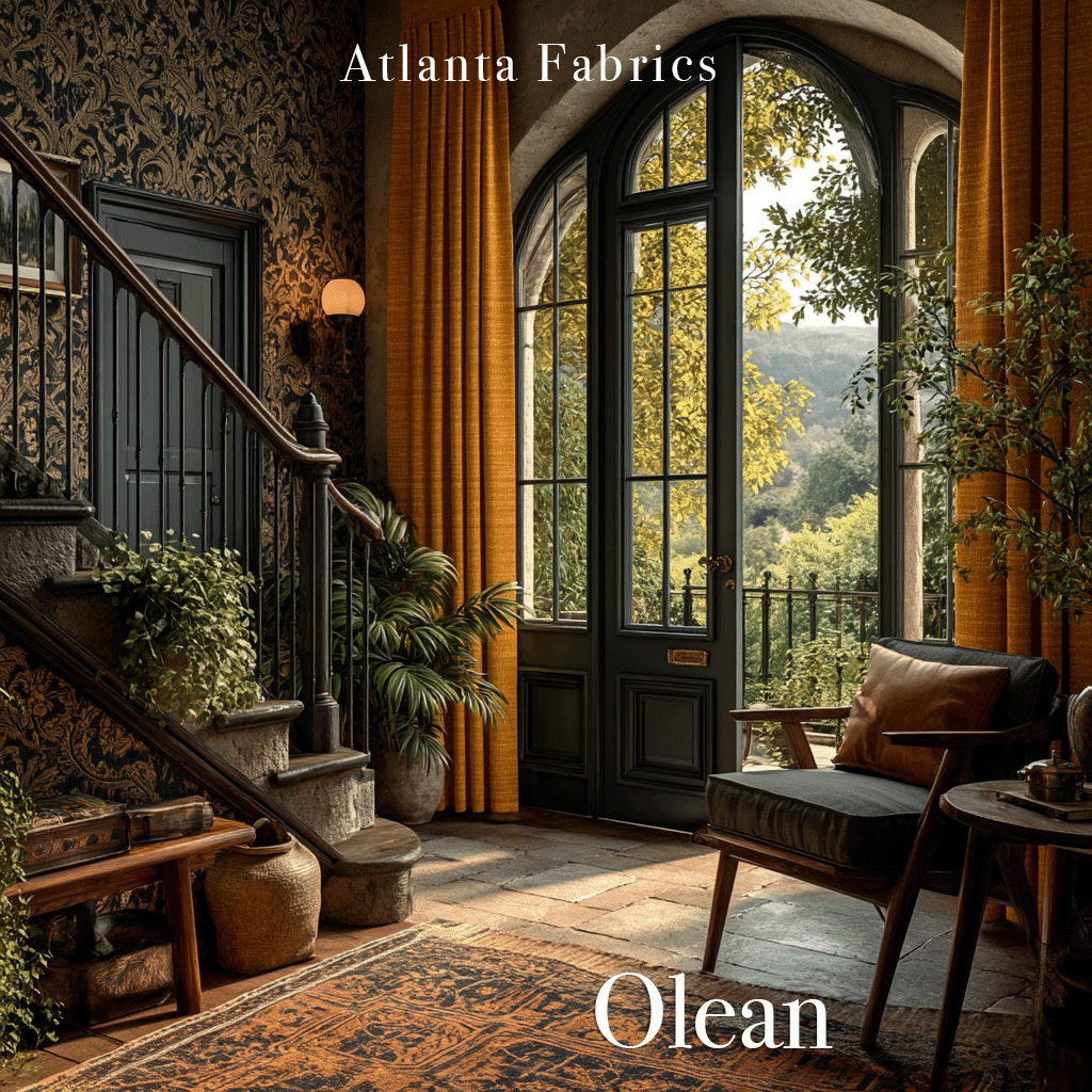 Atlanta Fabrics Olean Cobalt Fabric | Atlanta Fabrics