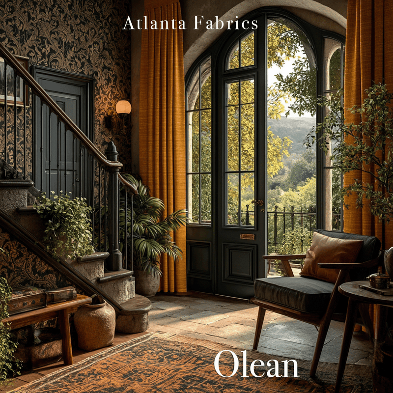 Atlanta Fabrics Olean Cobalt Fabric | Atlanta Fabrics