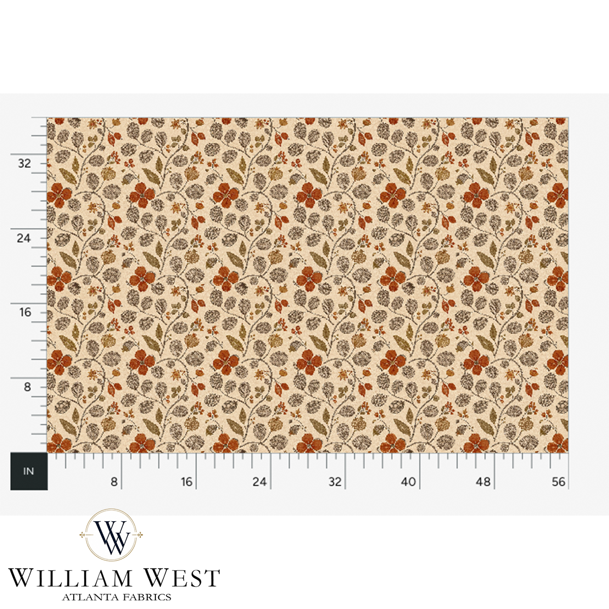 Atlanta Fabrics Orchard Vine Russet Fabric | Atlanta Fabrics