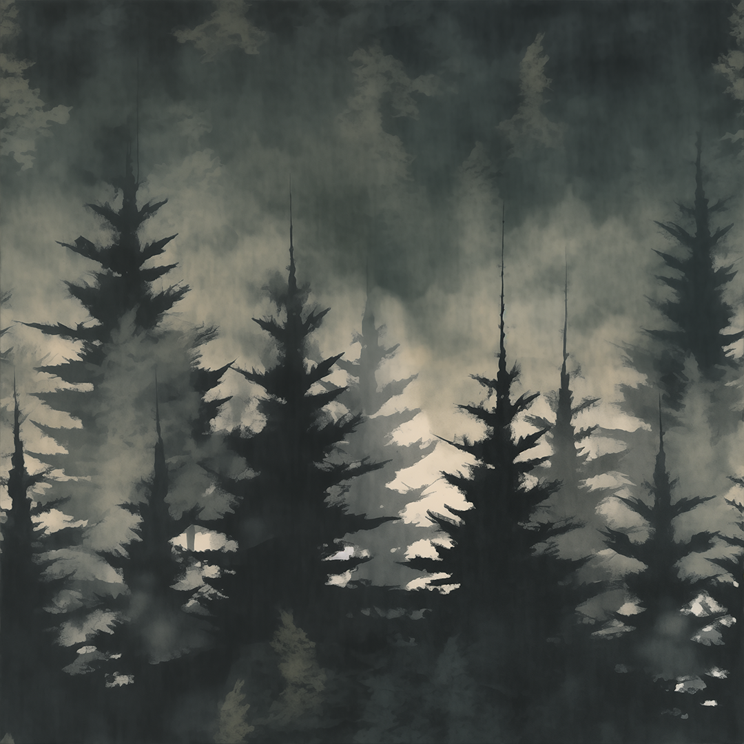 Pines In The mist Graphite