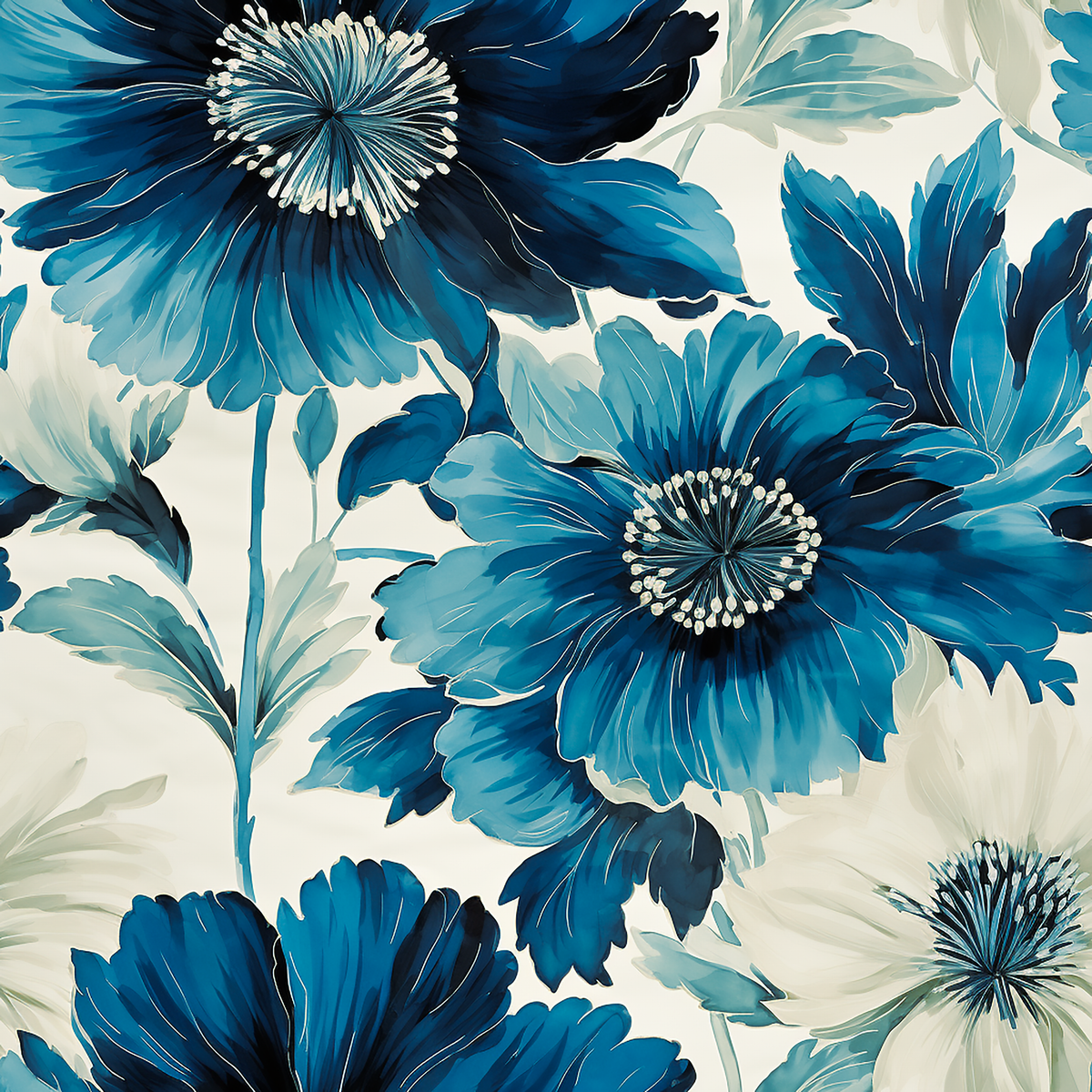 Atlanta Fabrics Raeden Park Sapphire Fabric | Atlanta Fabrics