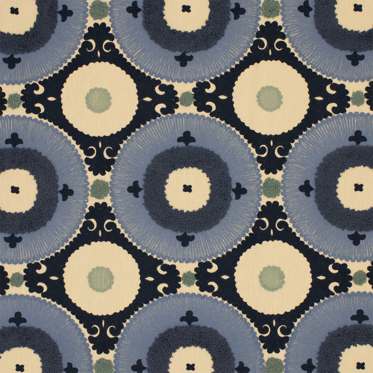 Anna Elisabeth S7074 Azure Fabric | Atlanta Fabrics