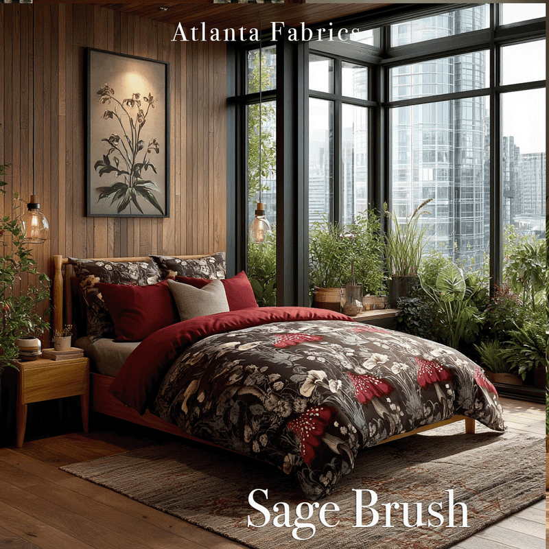 Atlanta Fabrics Sage Brush Pecan Fabric | Atlanta Fabrics