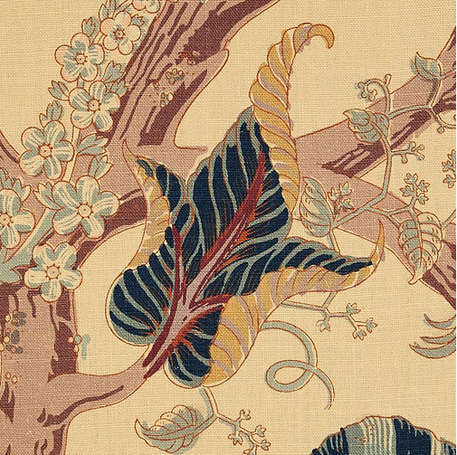 INDIAN ARBRE TEA FABRIC