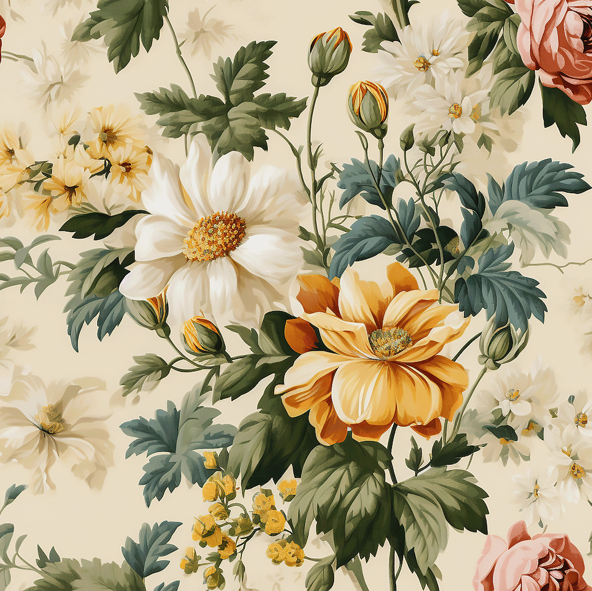 Atlanta Fabrics Last Summer Ivory Fabric | Atlanta Fabrics