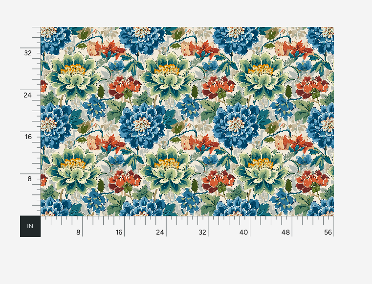 Atlanta Fabrics Wanderers Garden Bachelor Button Fabric | Atlanta Fabrics