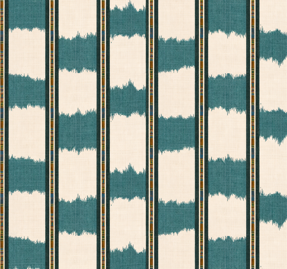 Atlanta Fabrics Westlands Teal Fabric | Atlanta Fabrics