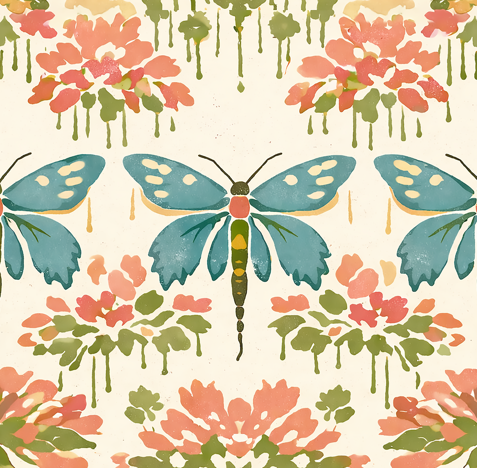 Atlanta Fabrics Sky Dancing II Salmon Fabric | Atlanta Fabrics