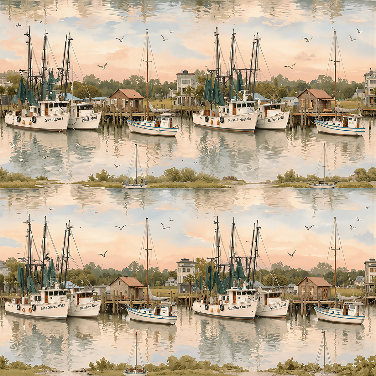 Atlanta Fabrics Shem Creek Morning Sky Fabric | Atlanta Fabrics