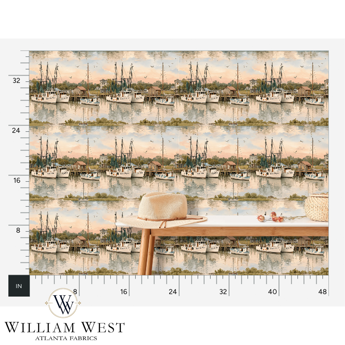 Atlanta Fabrics Shem Creek Morning Sky Fabric | Atlanta Fabrics